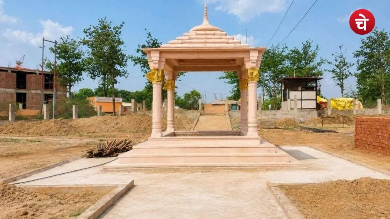 A grand glimpse of the Shri Ram Van and Cultural Park currently under construction in Chitrakoot